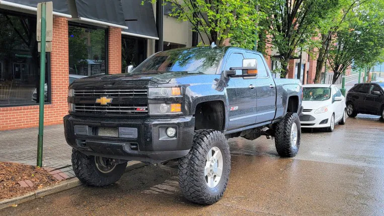 Lifted Chevy Z71 pickup truck