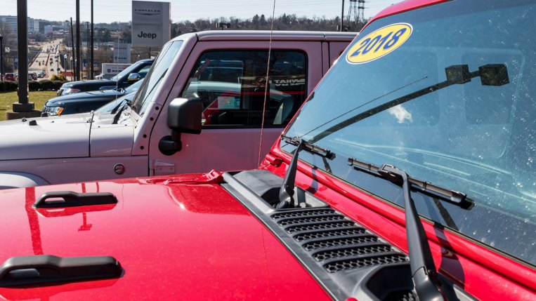 Used Jeeps at dealership