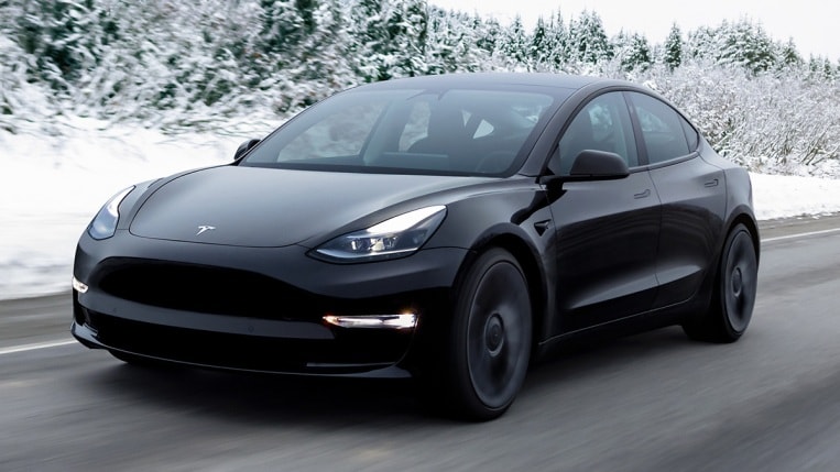 2023 Tesla Model in black.