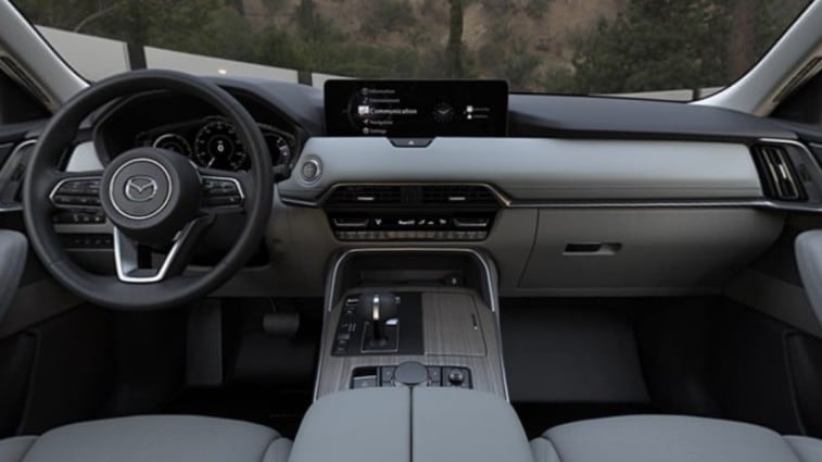 The interior of the 2024 Mazda CX-90 PHEV