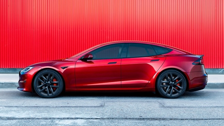 2023 Tesla Model S Plaid in red