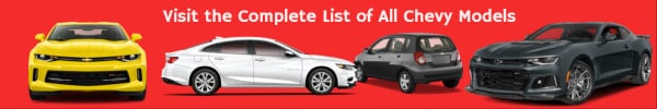 List of All Chevrolet Car Models