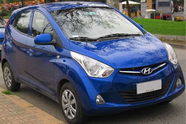 hyundai eon car model review blue color