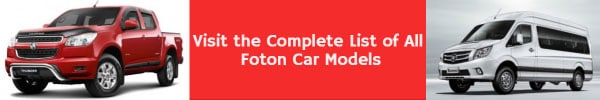 Complete List of All Foton Car Models