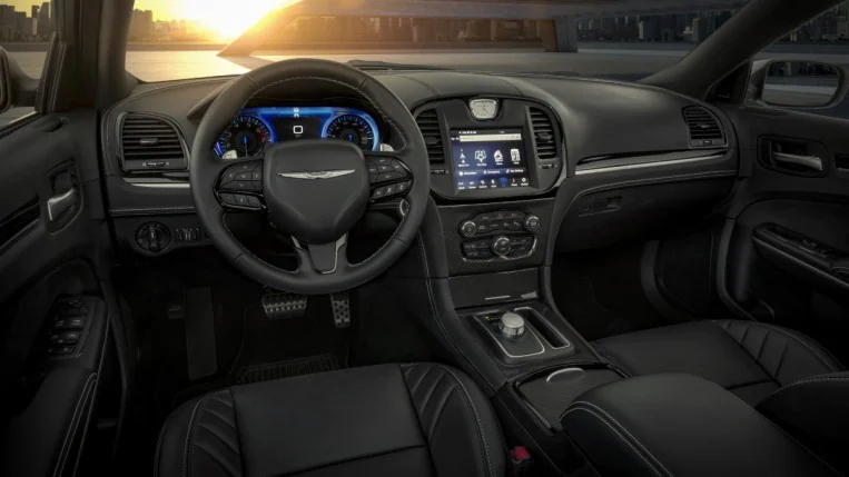 The cabin of the 2023 Chrysler 300C