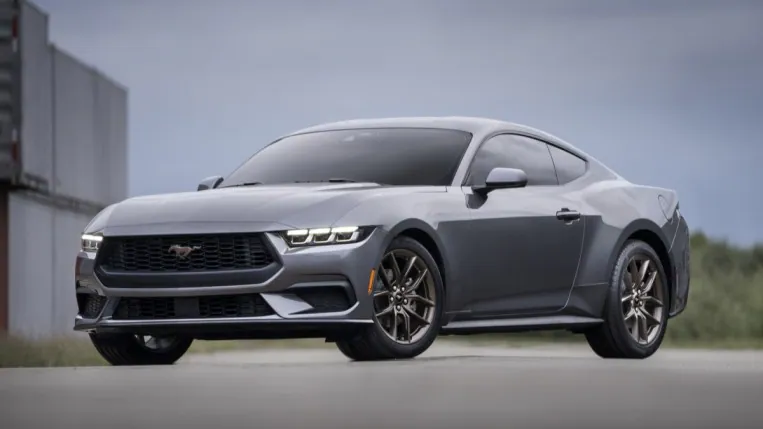The 2024 Ford Mustang from a front quarter angle