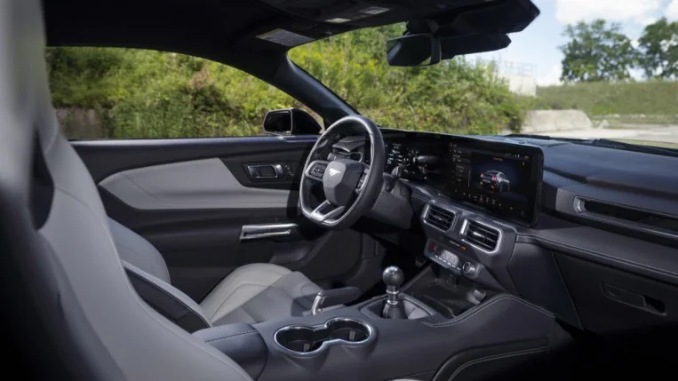 The cabin of the 2024 Ford Mustang
